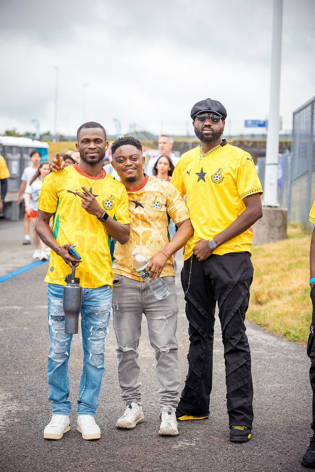 Ghana supporters outside the stadium
